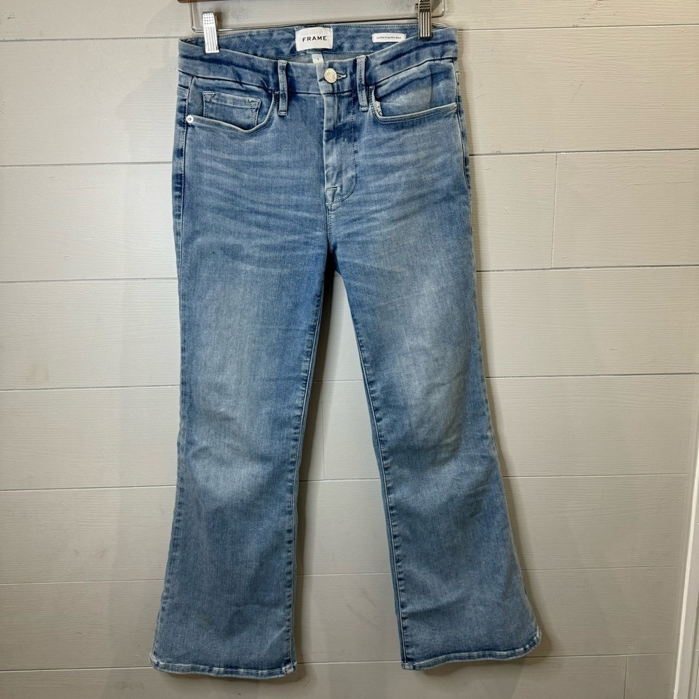 Frame | Le One Crop Mini Boot Light Wash Jeans Size 1 / 25